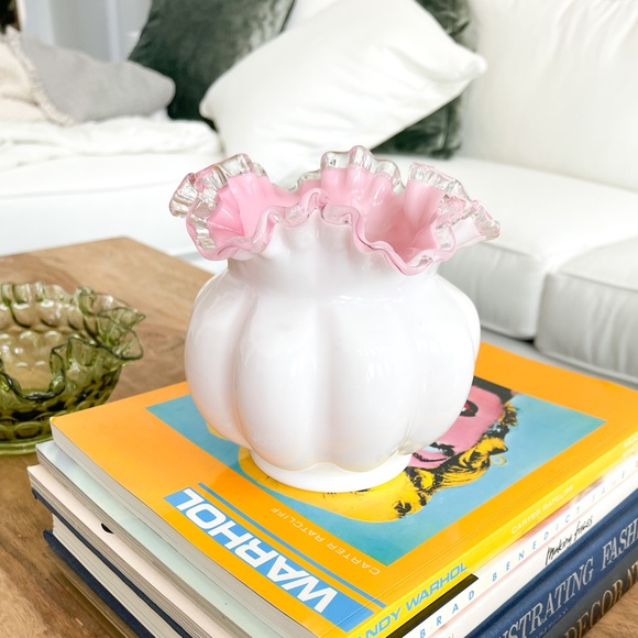Fenton Other - Fenton Vase. Inside is light pink.
